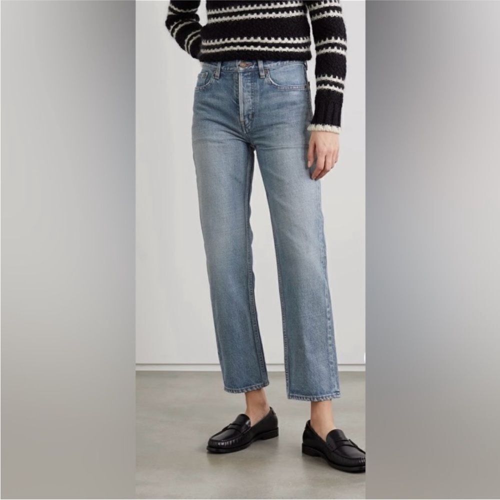 Saint Laurent cropped straight leg high waist jeans, size 25 - Picture 2 of 14